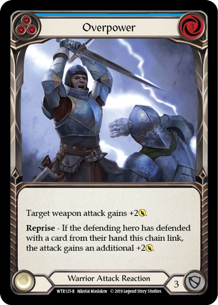 Overpower (Blue) (WTR125)  1st Edition Rainbow Foil