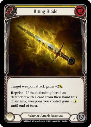 Biting Blade (Yellow) (WTR136)  Unlimited Edition