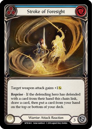 Stroke of Foresight (Blue) (WTR140)  Unlimited Edition Rainbow Foil