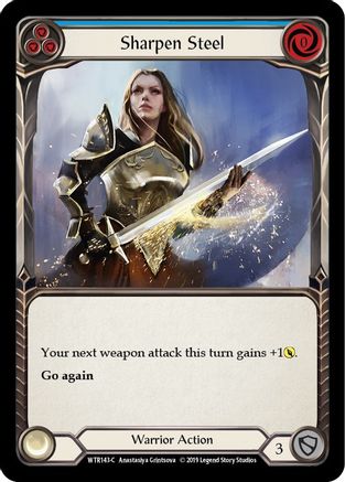 Sharpen Steel (Blue) (WTR143)  Unlimited Edition Rainbow Foil