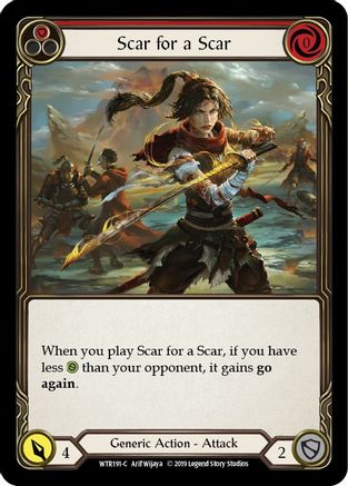 Scar for a Scar (Red) (WTR191)  1st Edition Rainbow Foil