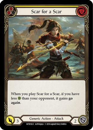 Scar for a Scar (Yellow) (WTR192)  Unlimited Edition Rainbow Foil