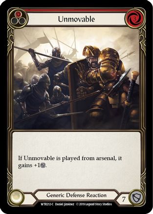 Unmovable (Red) (WTR212)  Unlimited Edition