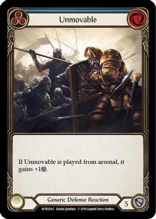 Unmovable (Blue) (WTR214)  Unlimited Edition Rainbow Foil