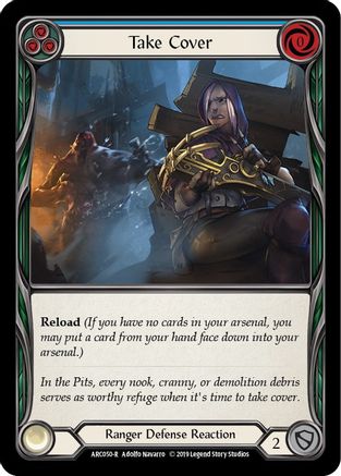 Take Cover (Blue) (ARC050)  1st Edition Rainbow Foil