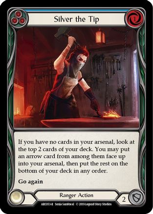 Silver the Tip (Blue) (ARC053)  1st Edition Rainbow Foil