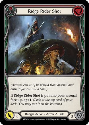 Ridge Rider Shot (Red) (ARC063)  1st Edition Rainbow Foil