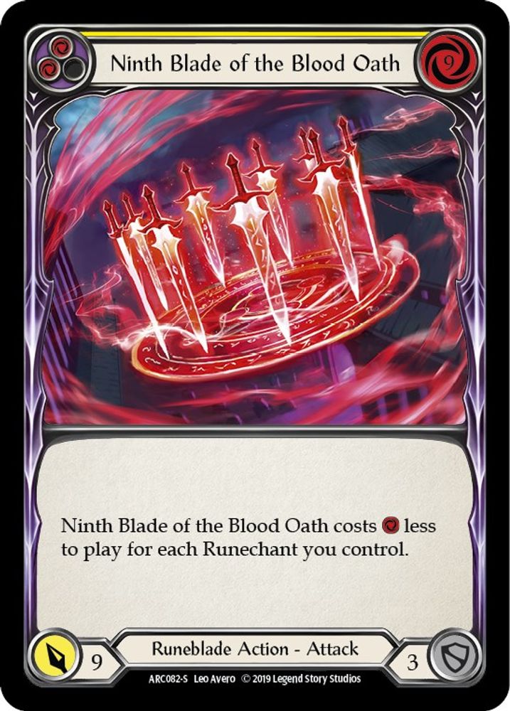 Ninth Blade of the Blood Oath (ARC082)  1st Edition Rainbow Foil