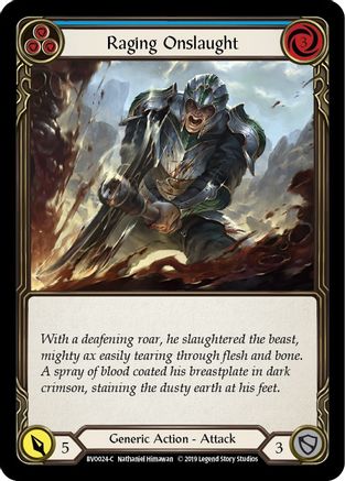 Raging Onslaught (Blue) (BVO024)  1st Edition