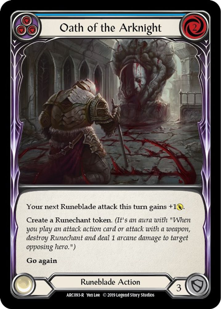 Oath of the Arknight (Blue) (ARC093)  Unlimited Edition Rainbow Foil
