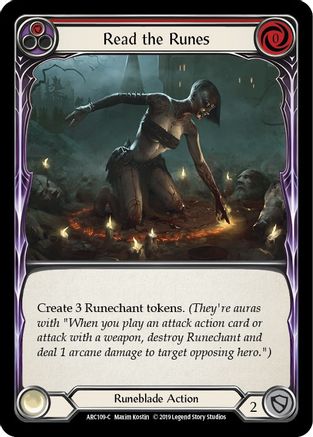 Read the Runes (Red) (ARC109)  1st Edition Rainbow Foil