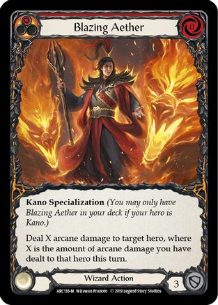 Blazing Aether (ARC118)  1st Edition Rainbow Foil