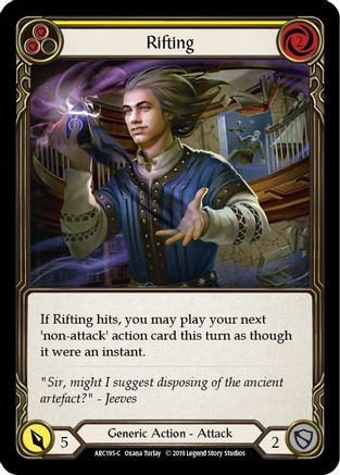 Rifting (Yellow) (ARC195)  Unlimited Edition Rainbow Foil