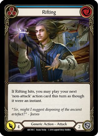 Rifting (Blue) (ARC196)  1st Edition Rainbow Foil