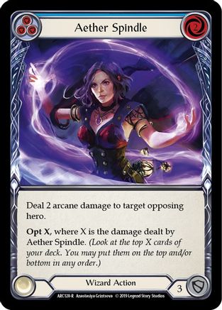 Aether Spindle (Blue) (ARC128)  1st Edition Rainbow Foil