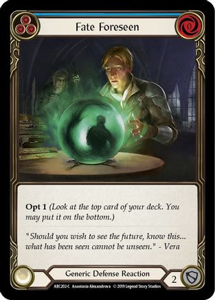 Fate Foreseen (Blue) (ARC202)  Unlimited Edition Rainbow Foil
