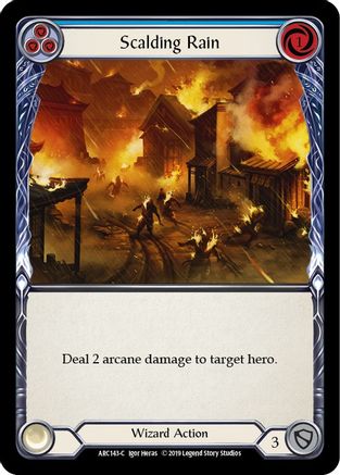 Scalding Rain (Blue) (ARC143)  1st Edition Rainbow Foil