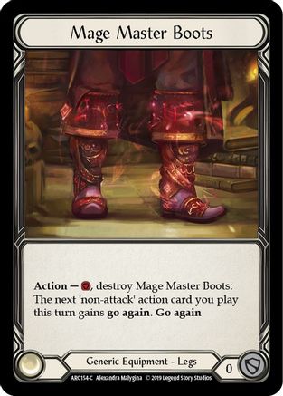 Mage Master Boots (ARC154)  1st Edition Cold Foil