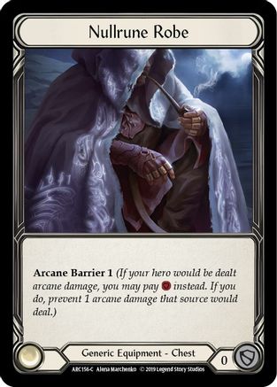 Nullrune Robe (ARC156)  1st Edition Cold Foil