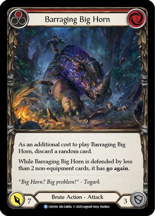 Barraging Big Horn (Red) (CRU010)  Unlimited Edition Rainbow Foil