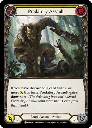 Predatory Assault (Yellow) (CRU014)  1st Edition