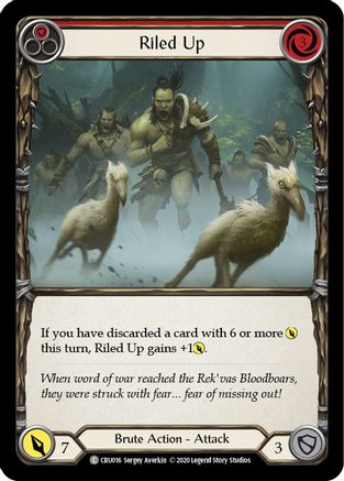 Riled Up (Red) (CRU016)  Unlimited Edition Rainbow Foil