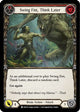Swing Fist, Think Later (Red) (CRU019)  Unlimited Edition Rainbow Foil