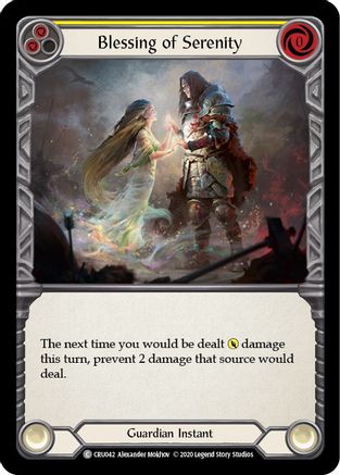 Blessing of Serenity (Yellow) (CRU042)  Unlimited Edition Rainbow Foil