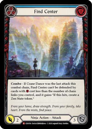 Find Center (CRU054)  1st Edition Rainbow Foil