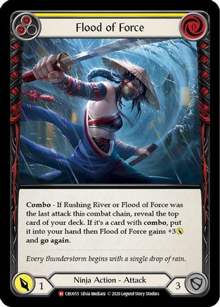 Flood of Force (CRU055)  1st Edition Rainbow Foil