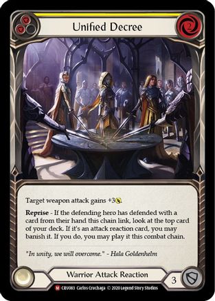 Unified Decree (CRU083)  1st Edition Rainbow Foil