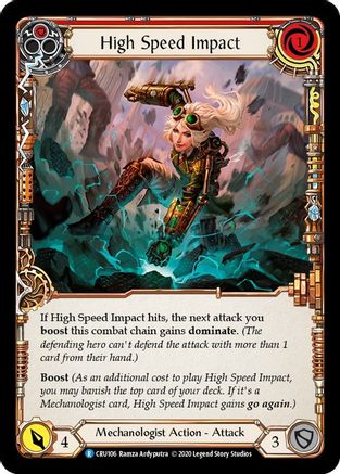 High Speed Impact (Red) (CRU106)  Unlimited Edition Rainbow Foil