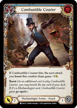 Combustible Courier (Blue) (CRU111)  Unlimited Edition Rainbow Foil