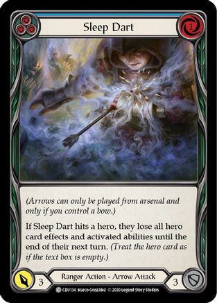Sleep Dart (Blue) (CRU134)  1st Edition Rainbow Foil