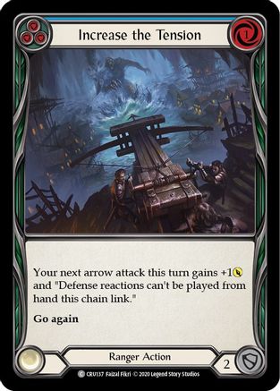 Increase the Tension (Blue) (CRU137)  1st Edition Rainbow Foil