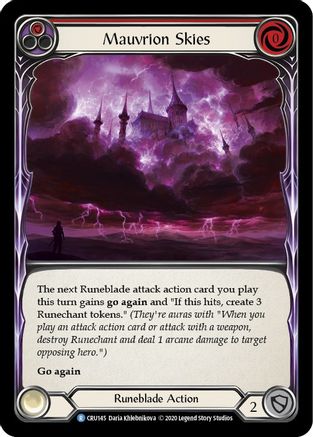 Mauvrion Skies (Red) (CRU145)  1st Edition