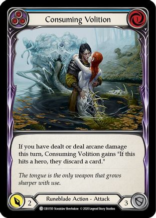 Consuming Volition (Blue) (CRU150)  1st Edition Rainbow Foil