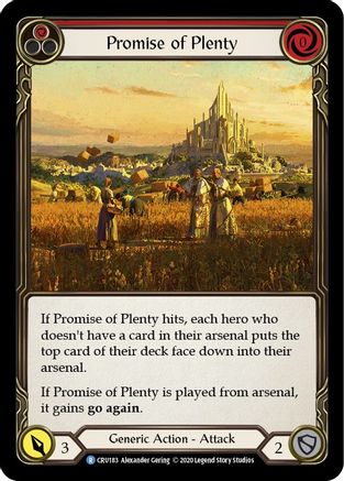 Promise of Plenty (Red) (CRU183)  Unlimited Edition Rainbow Foil