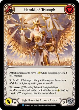 Herald of Triumph (Yellow) (MON009)  1st Edition Rainbow Foil