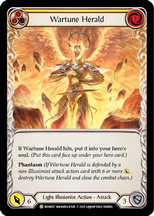 Wartune Herald (Yellow) (MON027)  1st Edition Rainbow Foil