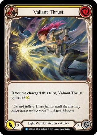 Valiant Thrust (Yellow) (MON040)  1st Edition