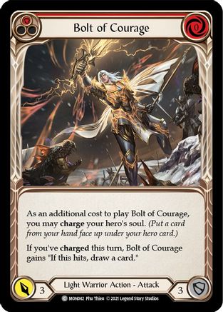 Bolt of Courage (Red) (MON042)  1st Edition Rainbow Foil