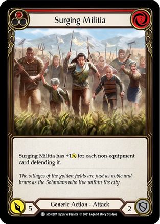 Surging Militia (Red) (MON287)  1st Edition Rainbow Foil