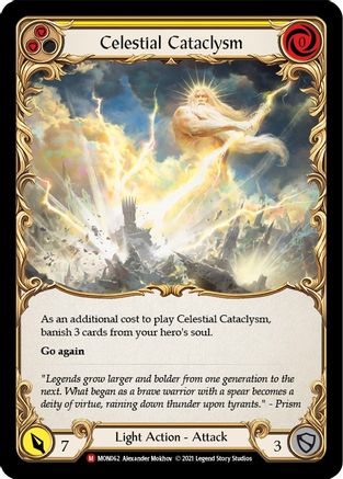 Celestial Cataclysm (MON062)  Unlimited Edition Rainbow Foil