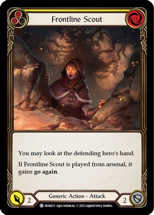 Frontline Scout (Yellow) (MON273)  1st Edition Rainbow Foil