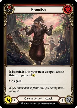 Brandish (Red) (MON269)  1st Edition Rainbow Foil