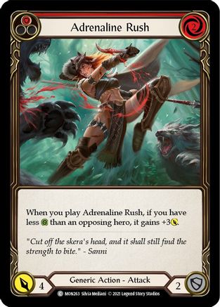 Adrenaline Rush (Red) (MON263)  Unlimited Edition Rainbow Foil