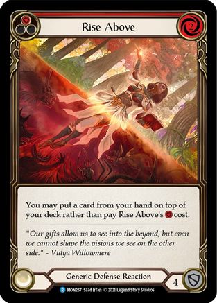 Rise Above (Red) (MON257)  Unlimited Edition Rainbow Foil