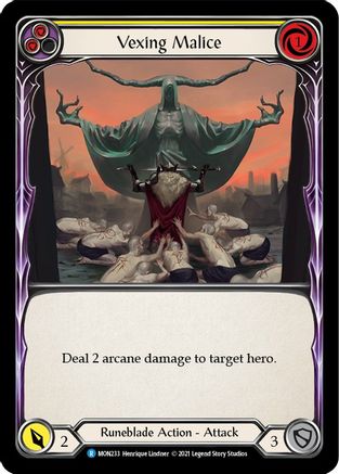 Vexing Malice (Yellow) (MON233)  Unlimited Edition Rainbow Foil