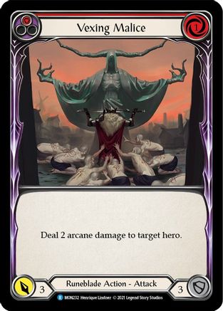 Vexing Malice (Red) (MON232)  1st Edition Rainbow Foil